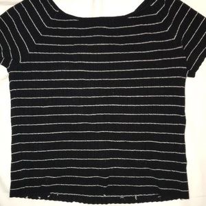 Forever 21 Striped off the shoulder crop top